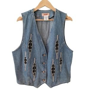 Vintage Apache Western Denim Vest